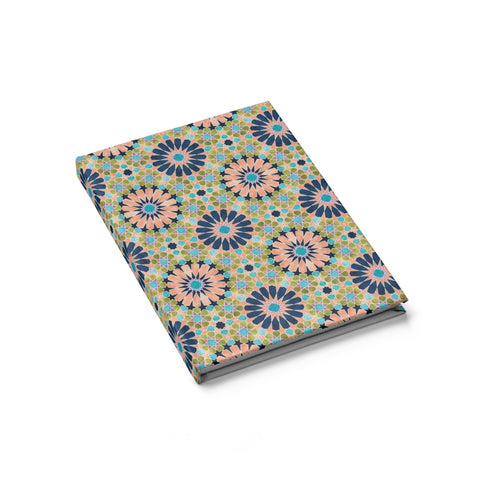 Alhambra Tile - Living Coral - Full Pattern - Journal Blank Pages