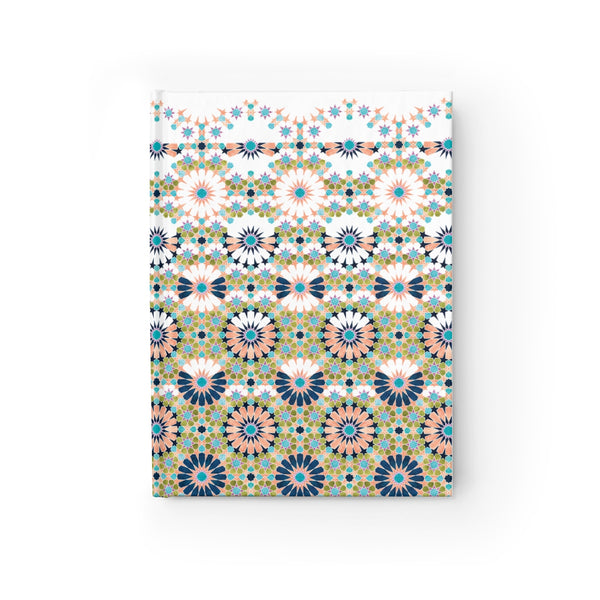 Alhambra Tile - Living Coral - Fading Design - Journal with Blank Pages