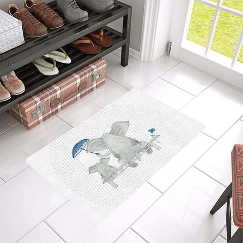 Elephant Mumma Love - Blue - Doormat