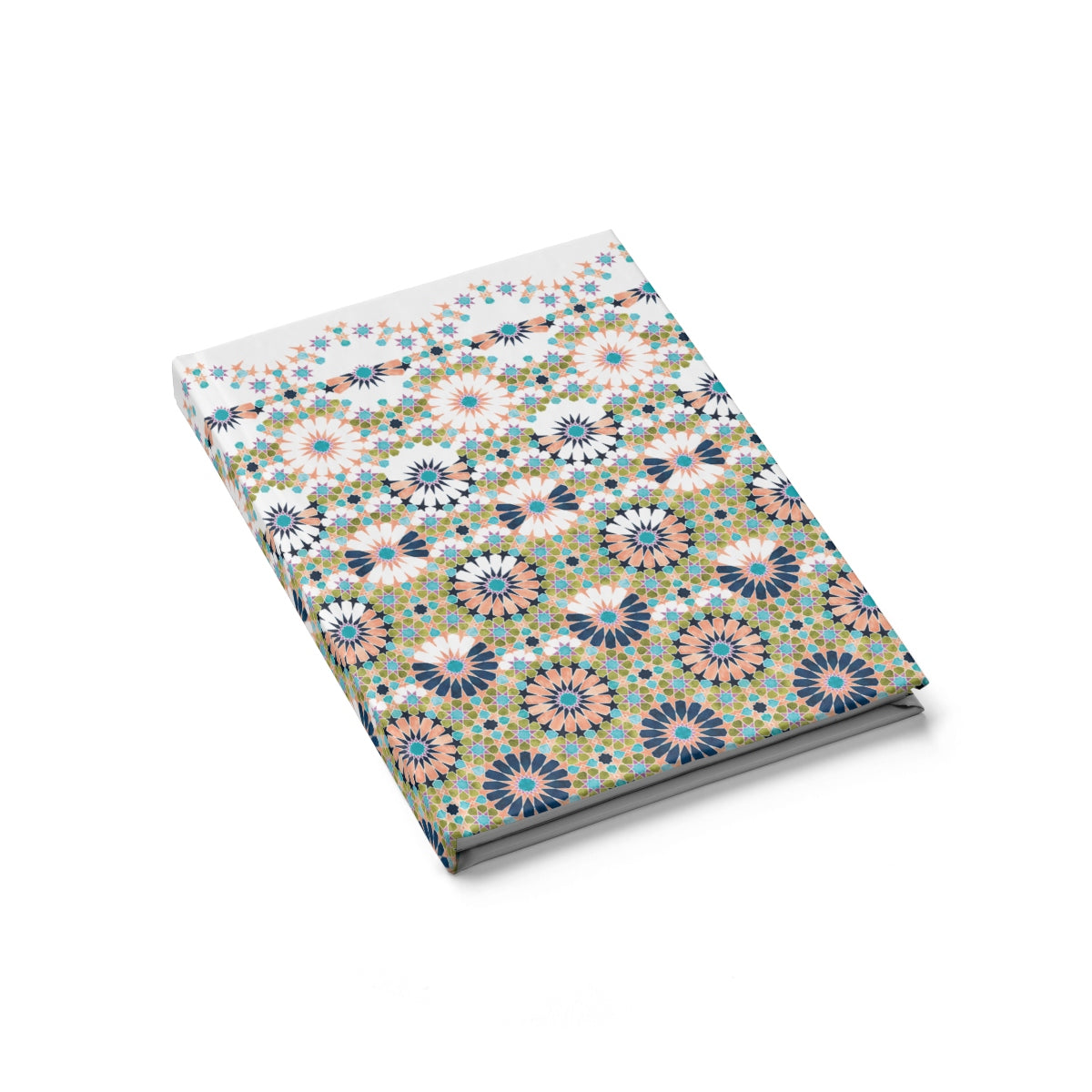 Alhambra Tile - Living Coral - Fading Design - Journal with Blank Pages