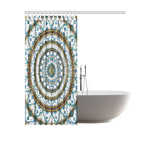 Sofia Calm - Blues Greens - Shower Curtain 60" x 72"