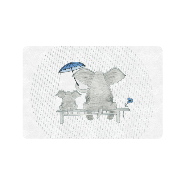 Elephant Mumma Love - Blue - Doormat