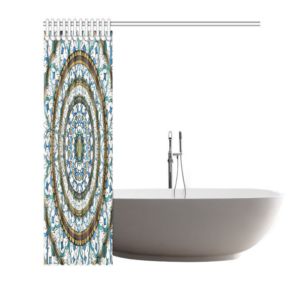 Sofia Calm - Blues Greens - Shower Curtain 72" x 72"