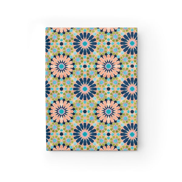 Alhambra Tile - Living Coral - Full Pattern - Journal - Ruled Line