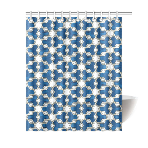 Esfreglue Blue - Shower Curtain 60" x 72"