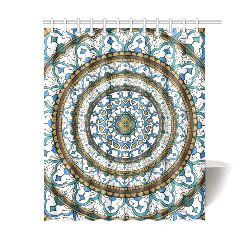 Sofia Calm - Blues Greens - Shower Curtain 60" x 72"