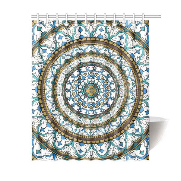 Sofia Calm - Blues Greens - Shower Curtain 60" x 72"