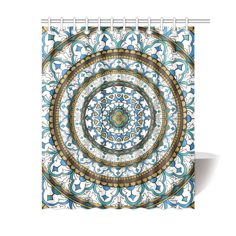 Sofia Calm - Blues Greens - Shower Curtain 60" x 72"