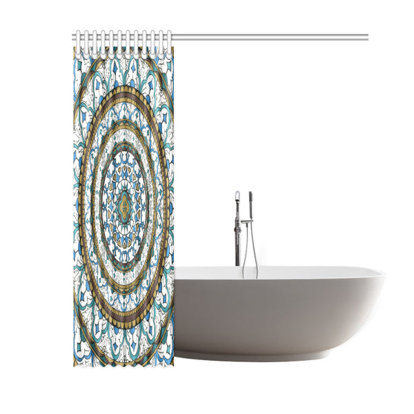 Sofia Calm - Blues Greens - Shower Curtain 60" x 72"