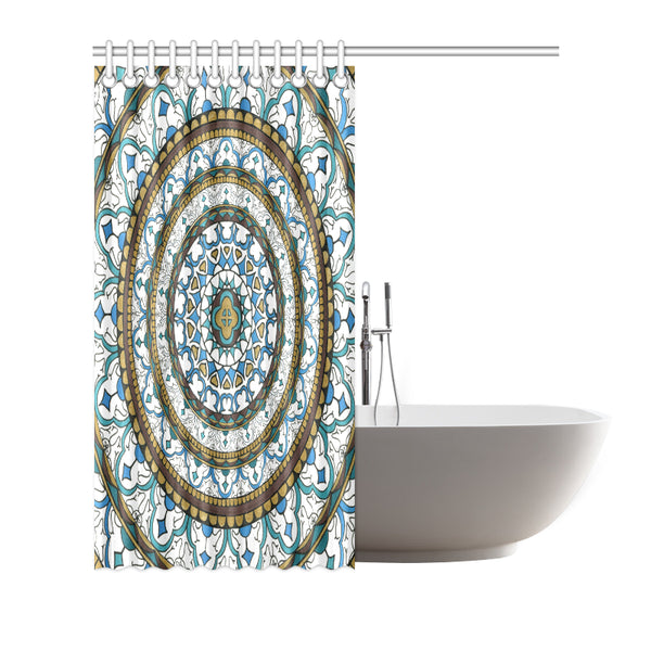 Sofia Calm - Blues Greens - Shower Curtain 72" x 72"