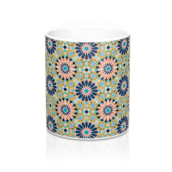 Alhambra Tile - Living Coral - Full Pattern - Mug 11oz