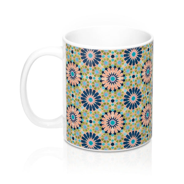 Alhambra Tile - Living Coral - Full Pattern - Mug 11oz