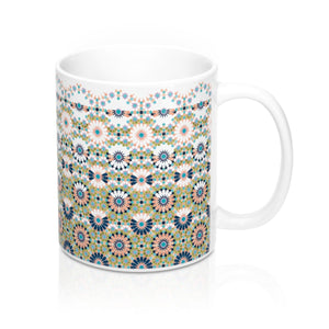 Alhambra Tile - Living Coral - Fading Pattern - Mug 11oz