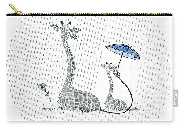 Giraffe Mumma Love - Blue - Carry-All Pouch