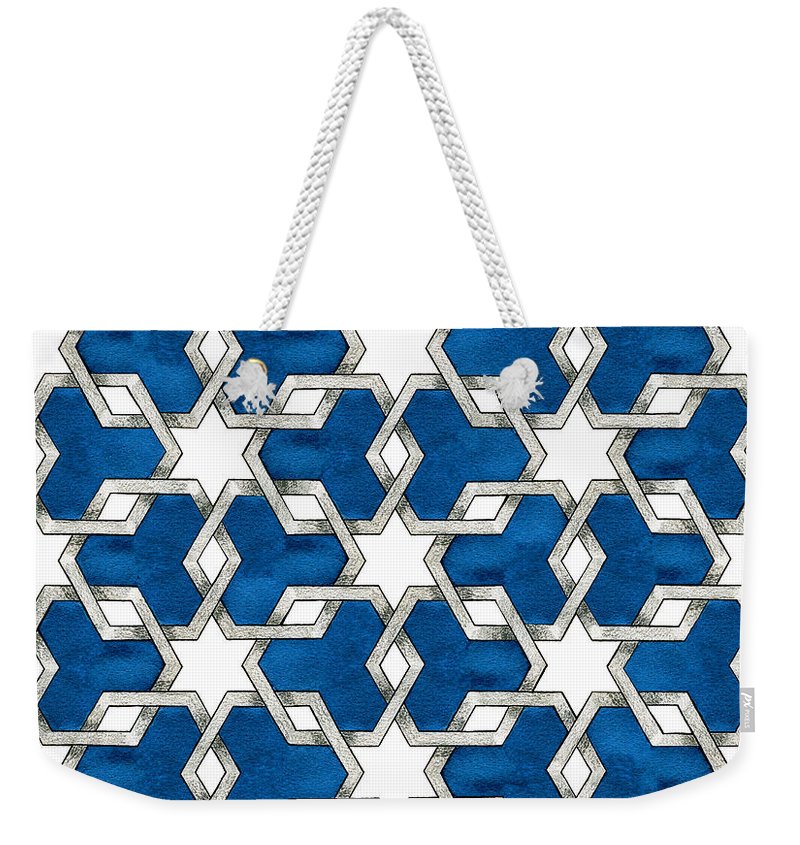 Esrefoglu Tile - Blue - Weekender Tote Bag