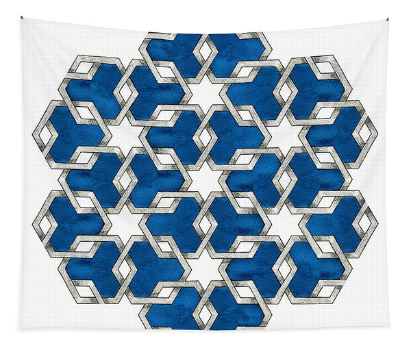 Esrefoglu Tile - Blue - Wall Tapestry