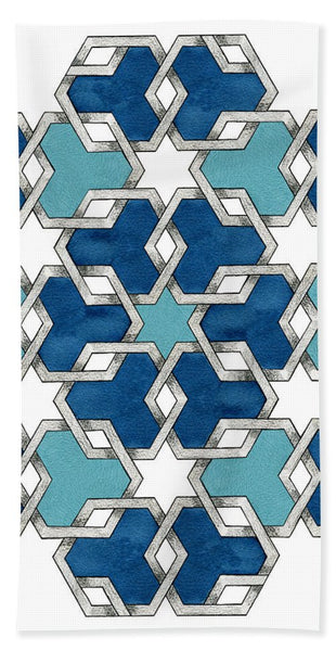 Esrefoglu Tile - Blue Aqua - Bath Towel