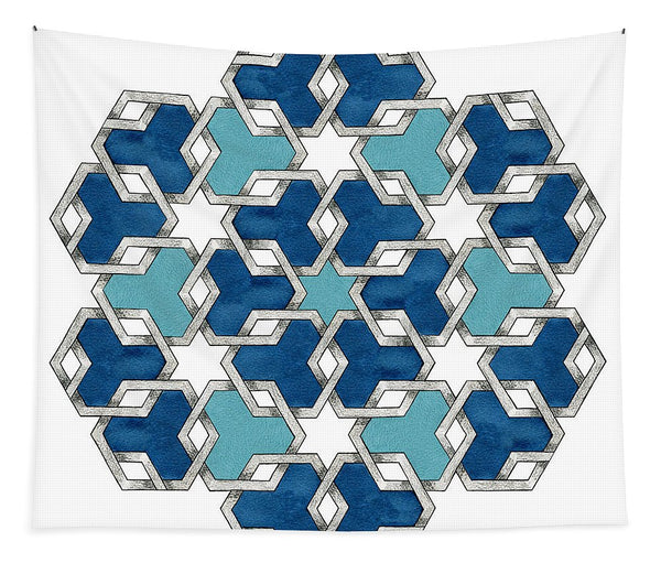 Esrefoglu - Blue Aqua - Wall Tapestry