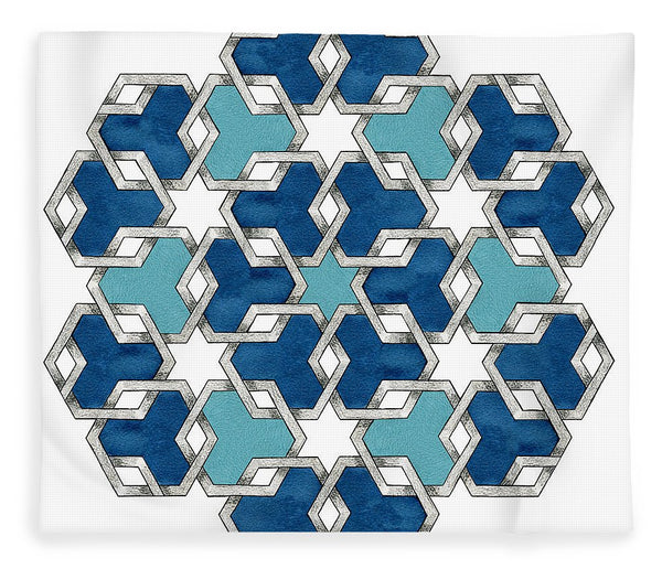 Esrefoglu - Blue Aqua - Fleece Blanket