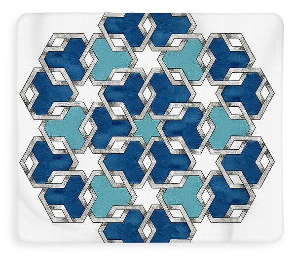 Esrefoglu - Blue Aqua - Fleece Blanket