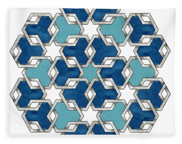 Esrefoglu - Blue Aqua - Fleece Blanket