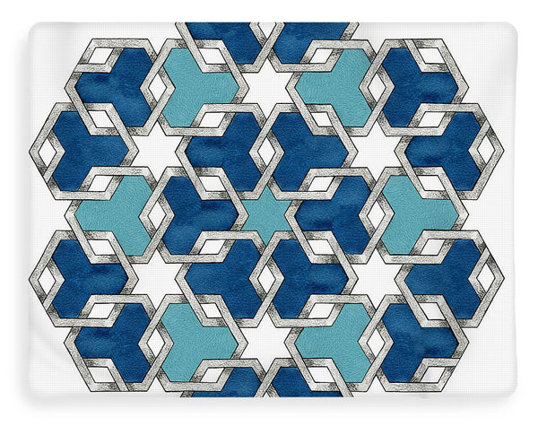 Esrefoglu - Blue Aqua - Fleece Blanket