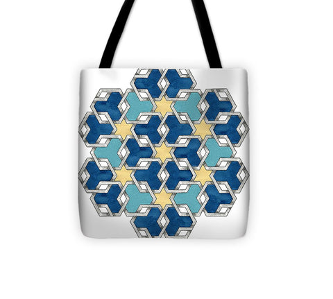 Esrefoglu - Blue Aqua Yellow - Tote Bag