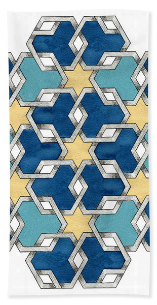 Esrefoglu - Blue Aqua Yellow - Beach Towel