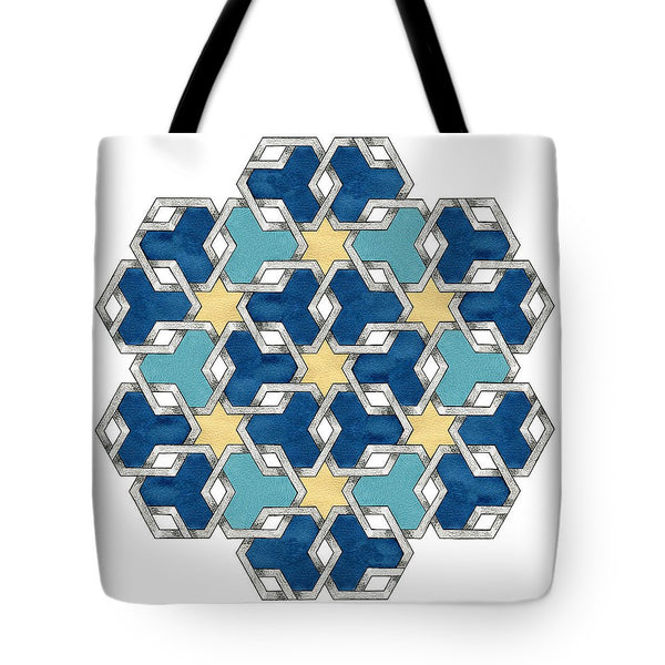 Esrefoglu - Blue Aqua Yellow - Tote Bag