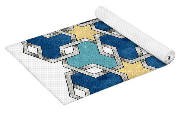 Esrefoglu - Blue Aqua Yellow - Yoga Mat