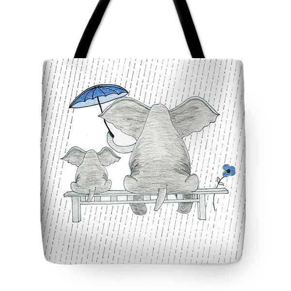 Elephant Mumma Love - Blue - Tote Bag