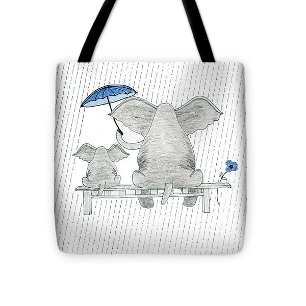 Elephant Mumma Love - Blue - Tote Bag