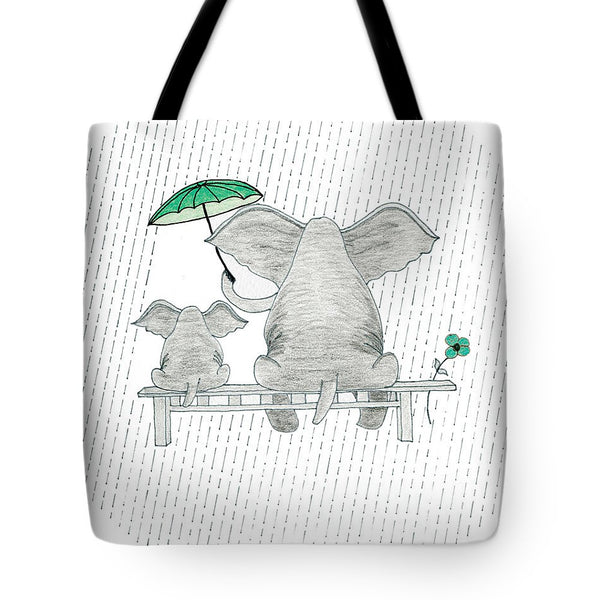 Elephant Mumma Love - Green - Tote Bag