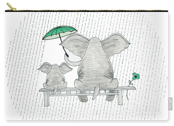 Elephant Mumma Love - Green - Carry-All Pouch