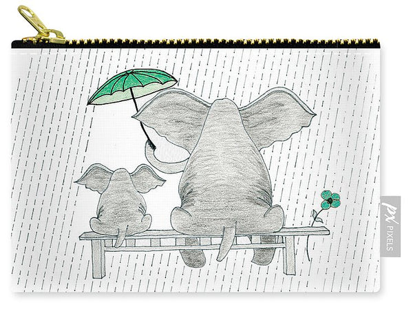 Elephant Mumma Love - Green - Carry-All Pouch