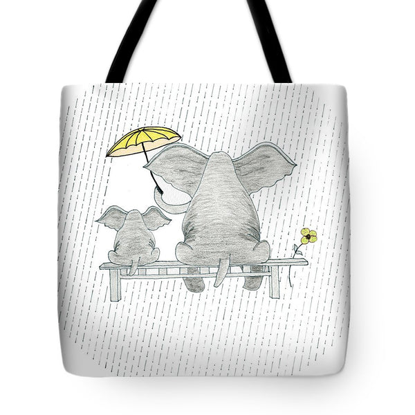 Elephant Mumma Love - Yellow - Tote Bag