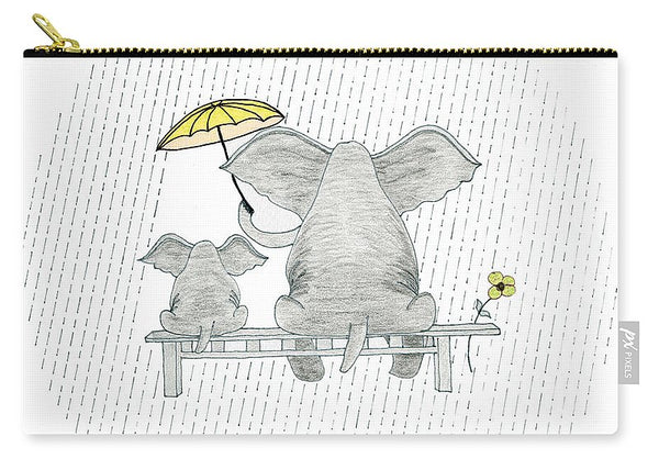 Elephant Mumma Love - Yellow - Carry-All Pouch