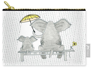 Elephant Mumma Love - Yellow - Carry-All Pouch