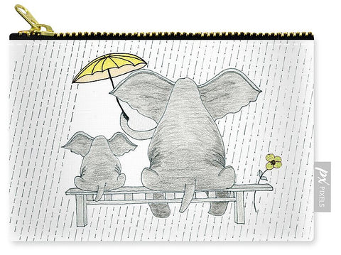 Elephant Mumma Love - Yellow - Carry-All Pouch