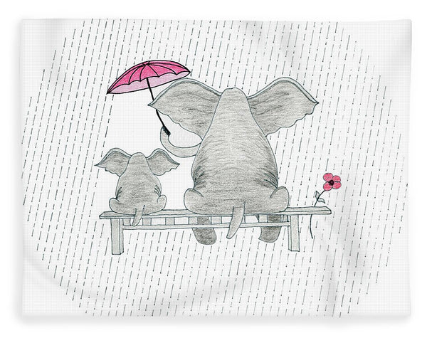 Elephant Mumma Love - Pink - Blanket