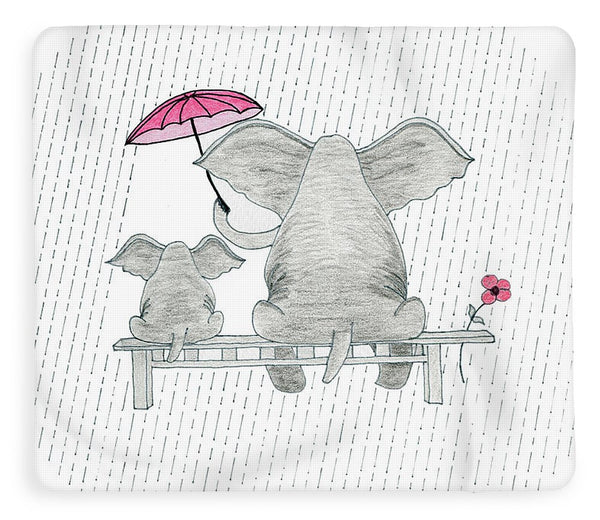 Elephant Mumma Love - Pink - Blanket