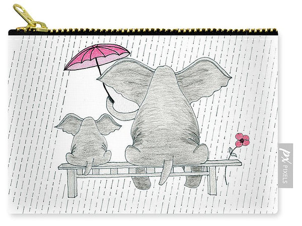 Elephant Mumma Love - Pink - Carry-All Pouch