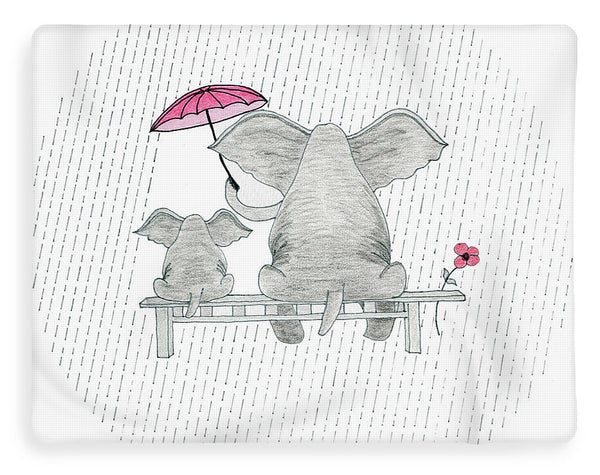 Elephant Mumma Love - Pink - Blanket