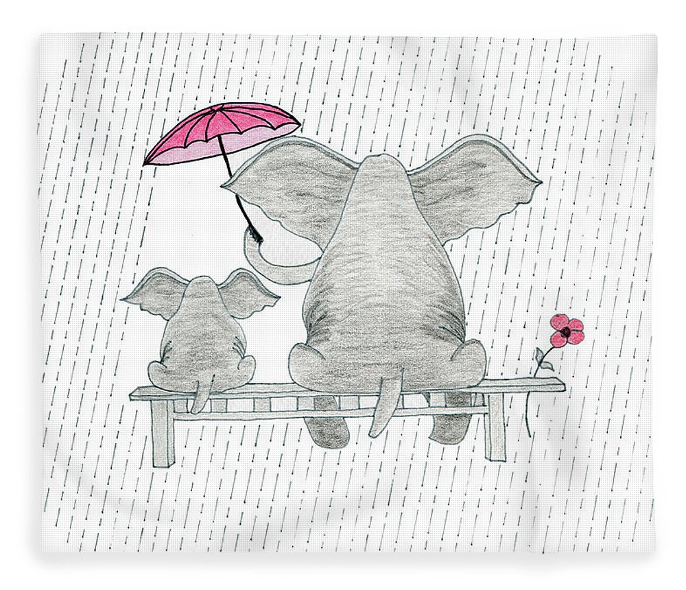 Elephant Mumma Love - Pink - Blanket