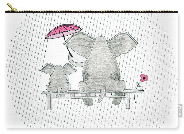 Elephant Mumma Love - Pink - Carry-All Pouch