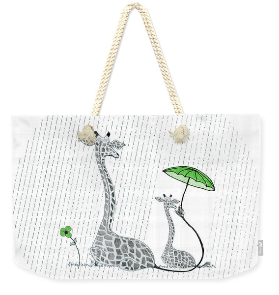 Giraffe Mumma Love - Green - Weekender Tote Bag