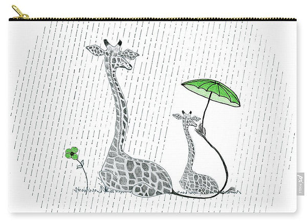 Giraffe Mumma Love - Green - Carry-All Pouch