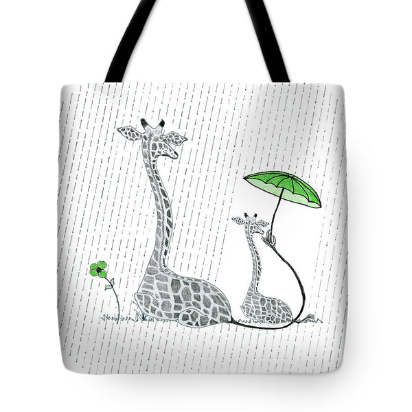 Giraffe Mumma Love - Green - Tote Bag