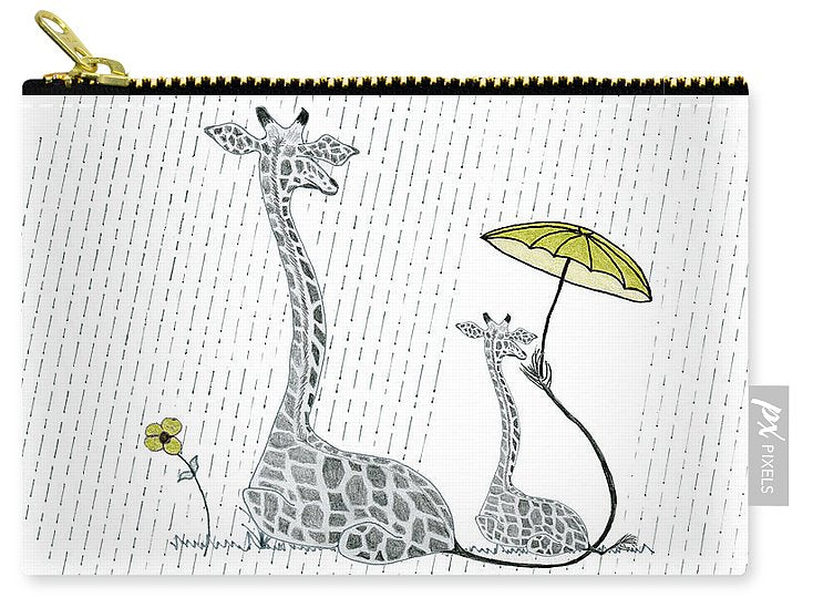 Giraffe Mumma Love - Yellow - Carry-All Pouch