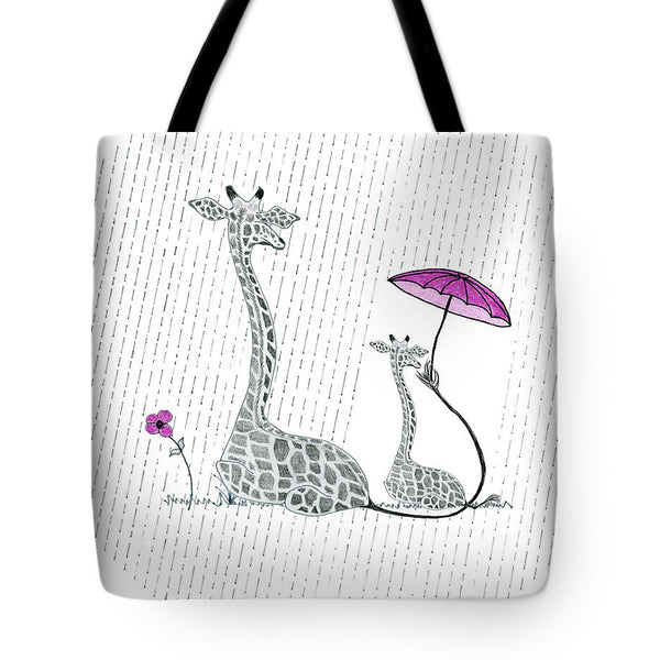 Giraffe Mumma Love - Pink - Tote Bag